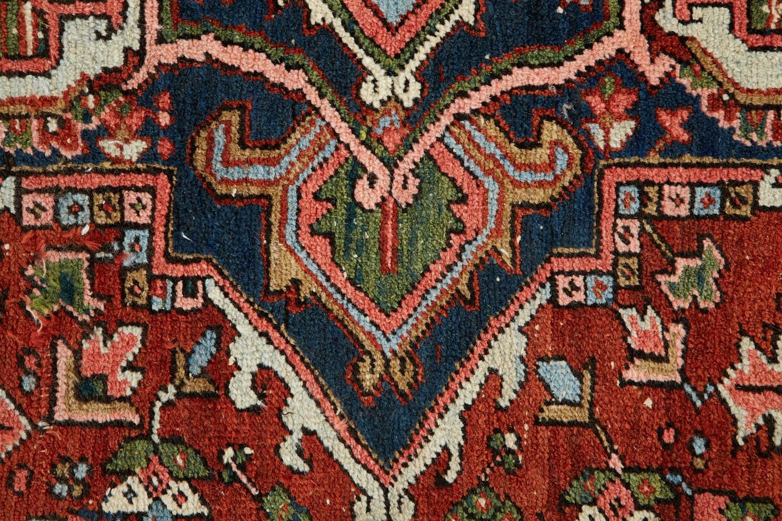 Semi Antique Persian Heriz Carpet For Sale 5
