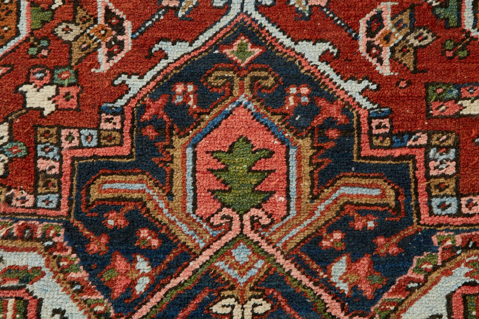 Semi Antique Persian Heriz Carpet For Sale 7