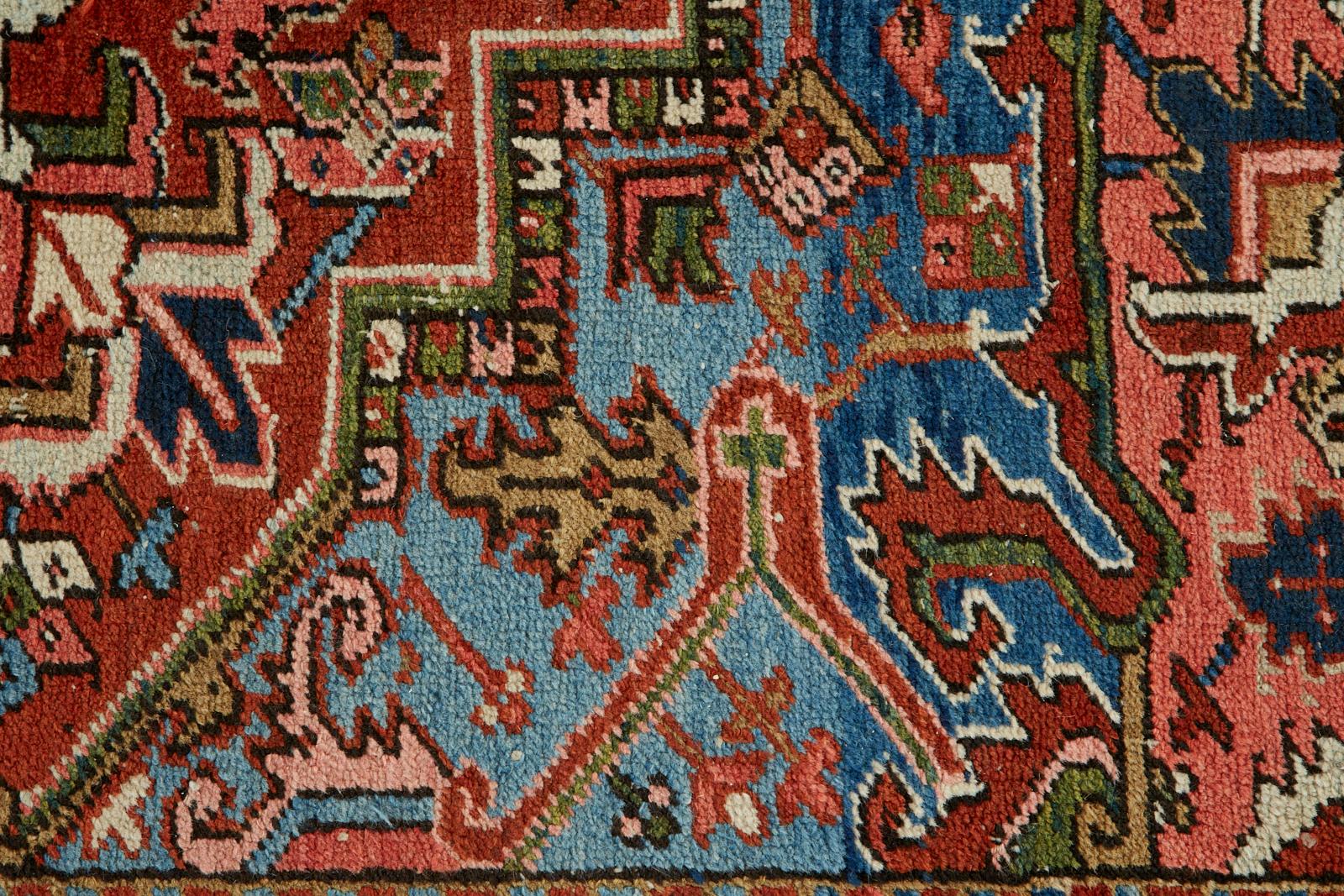 Semi Antique Persian Heriz Carpet For Sale 8
