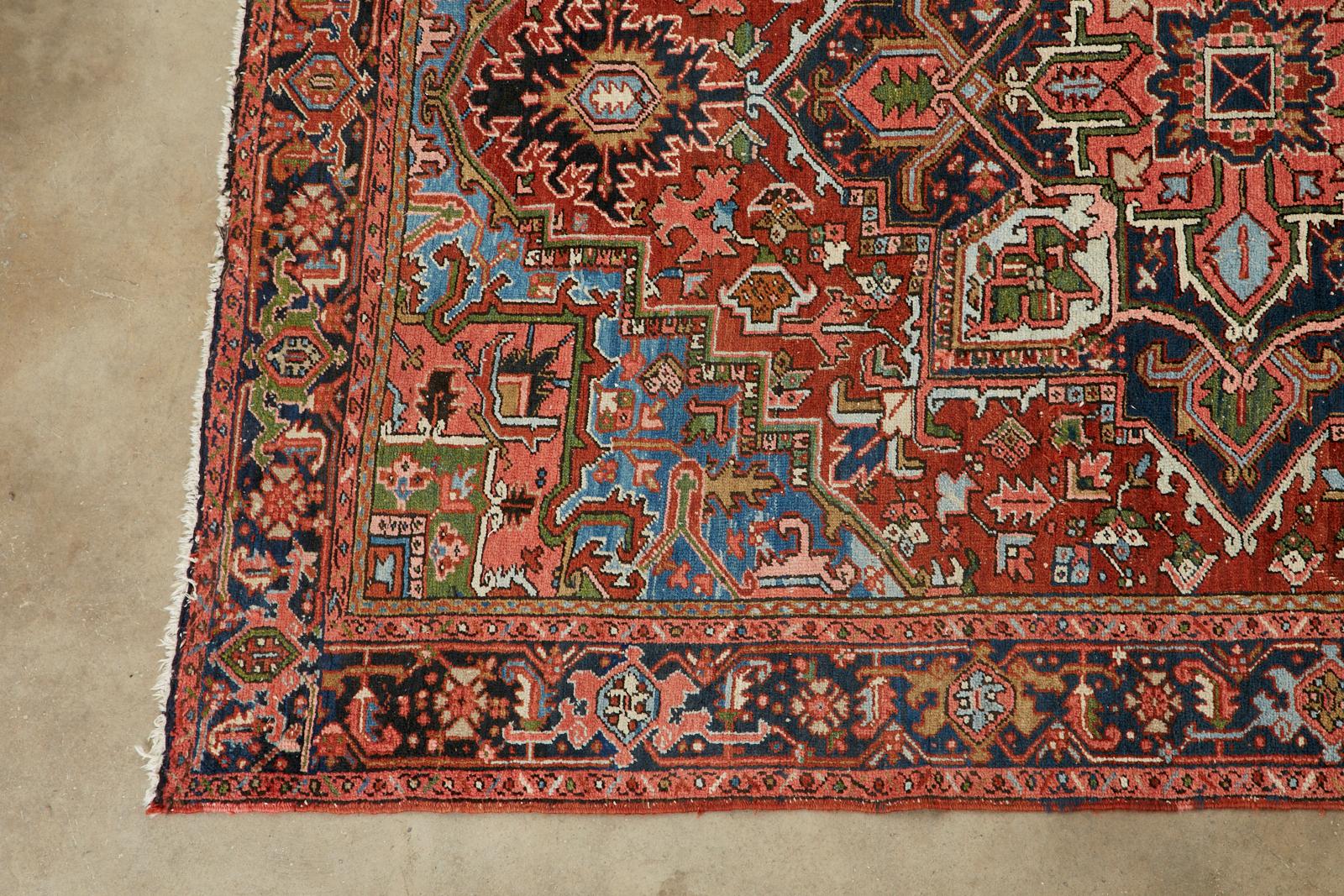 20th Century Semi Antique Persian Heriz Carpet For Sale