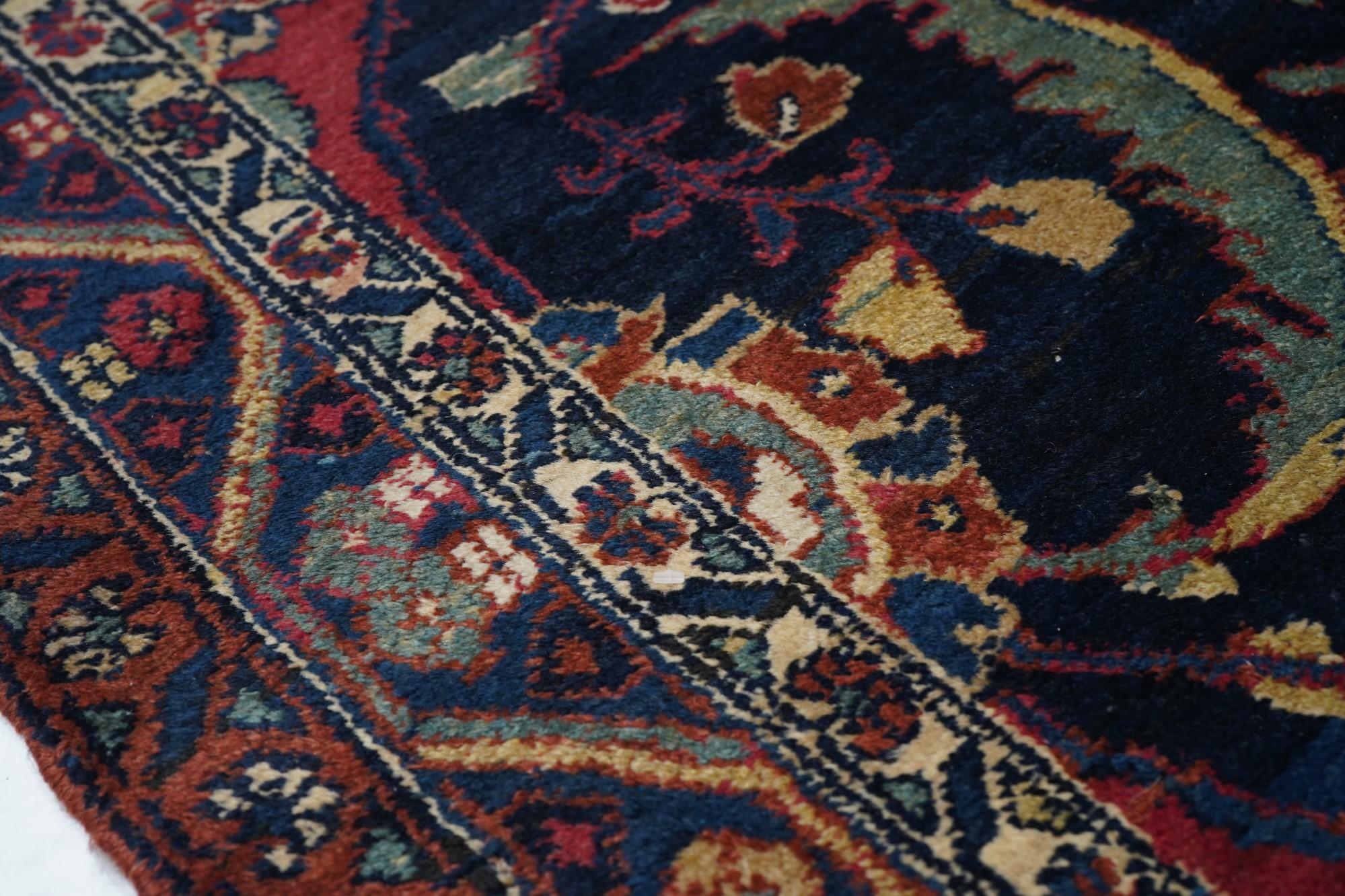 Wool Semi Antique Persian Heriz Rug 2'9'' x 10'9'' For Sale