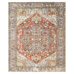 Semi Antique Persian Heriz Rug - 9'4" x 11'9"