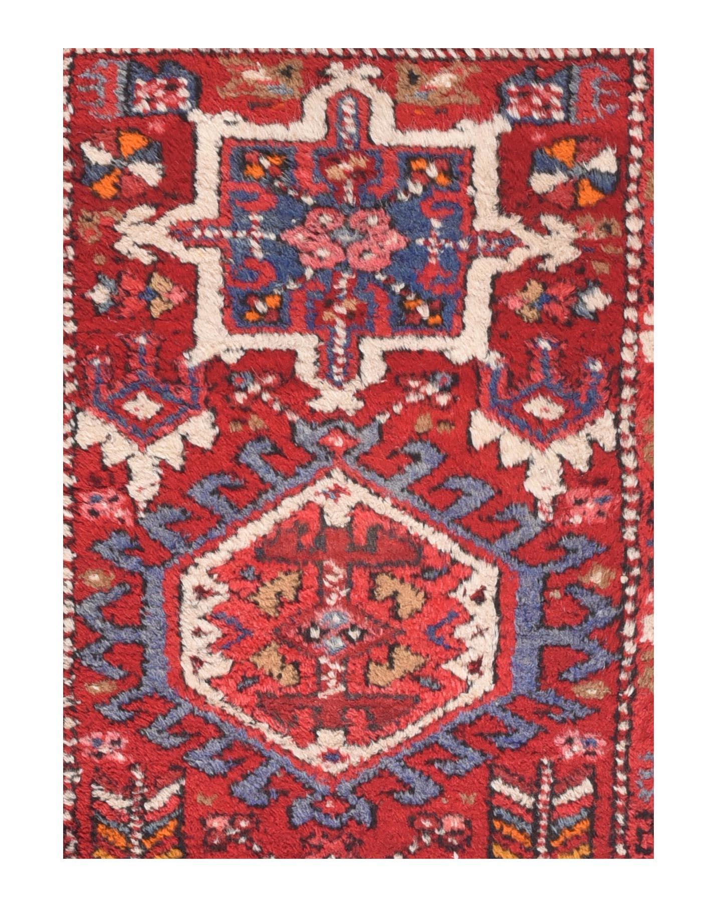 Hand-Knotted Vintage Persian Karajeh Long Rug For Sale