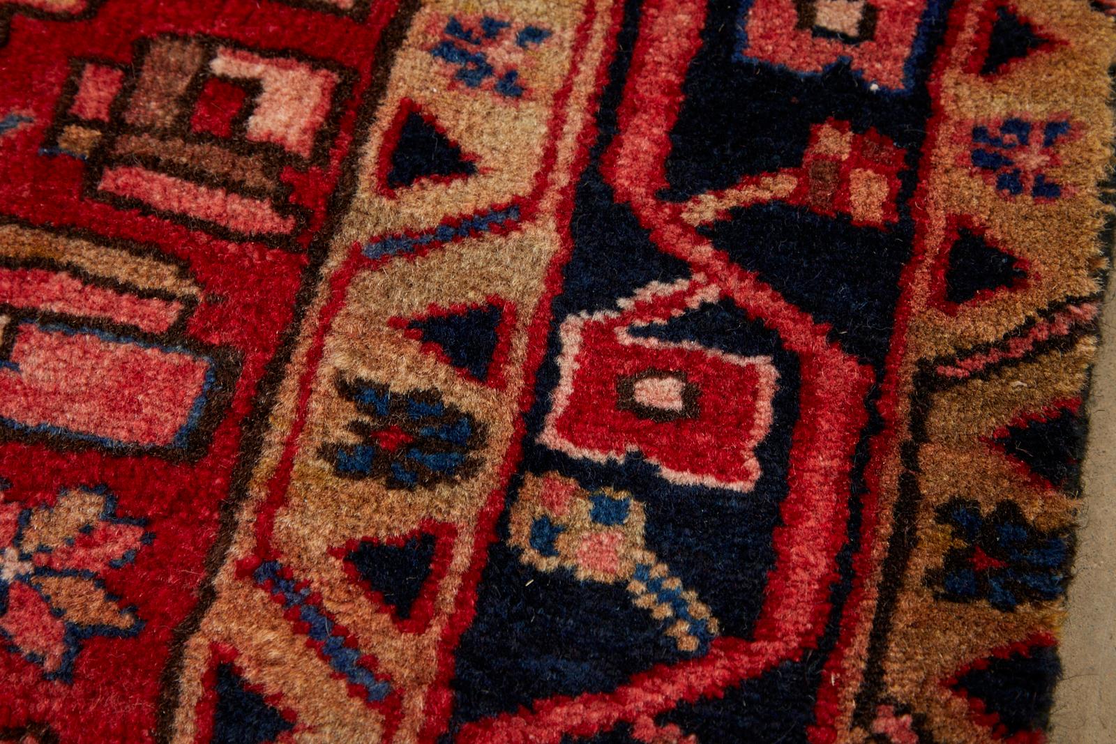 Semi Antique Persian Heriz Tribal Design Runner For Sale 6