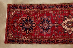 Semi Antique Persian Heriz Tribal Design Runner