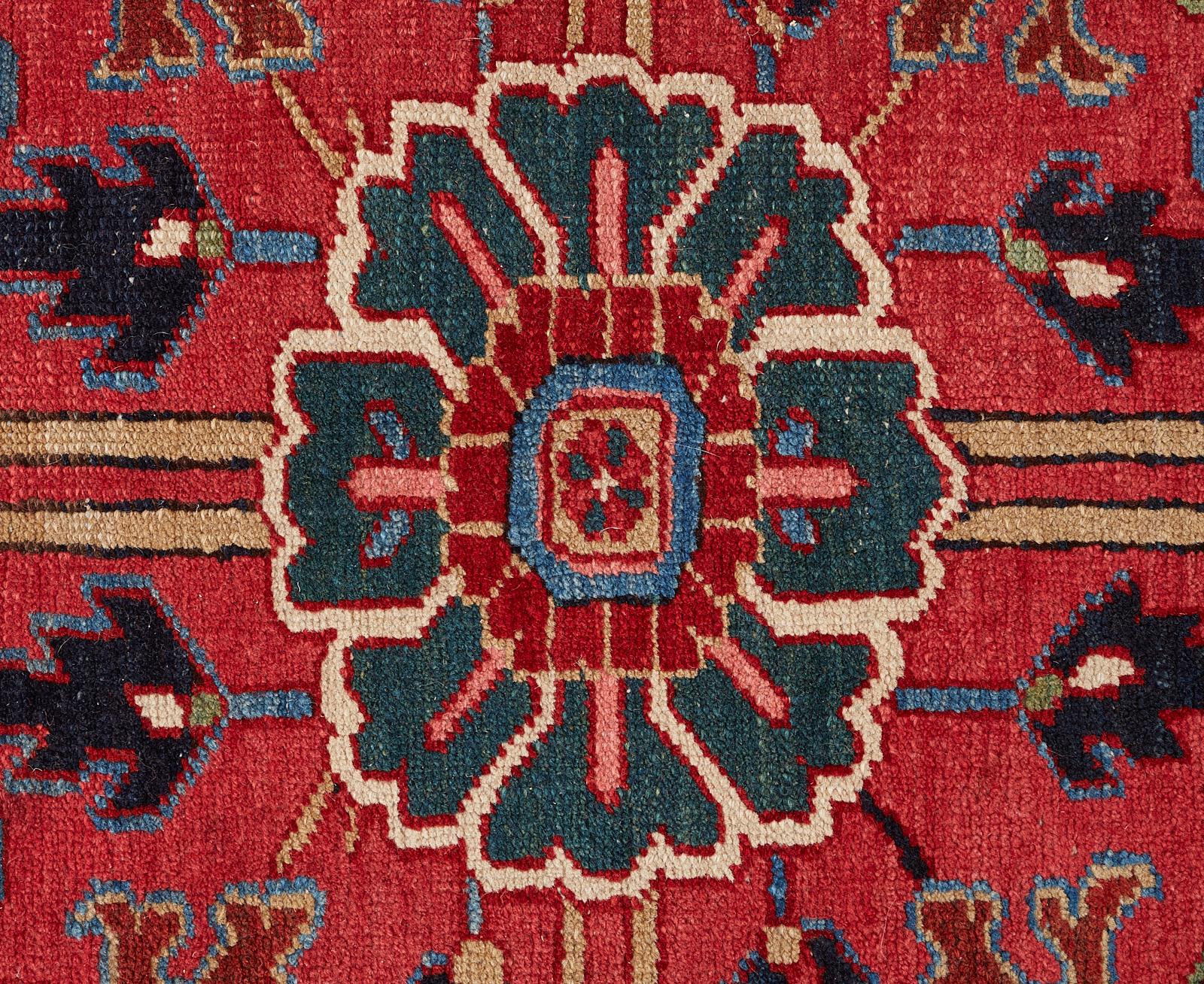 Semi Antique Persian Heriz Wool Rug For Sale 6