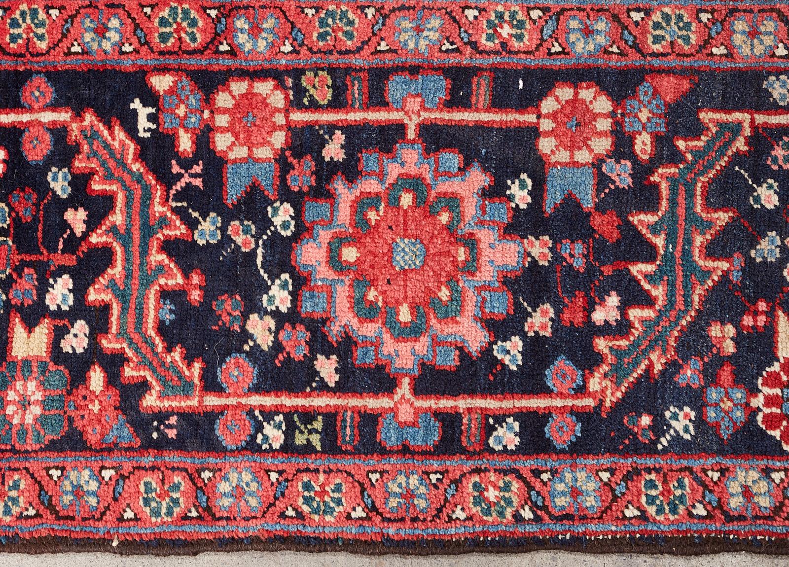 Semi Antique Persian Heriz Wool Rug For Sale 2