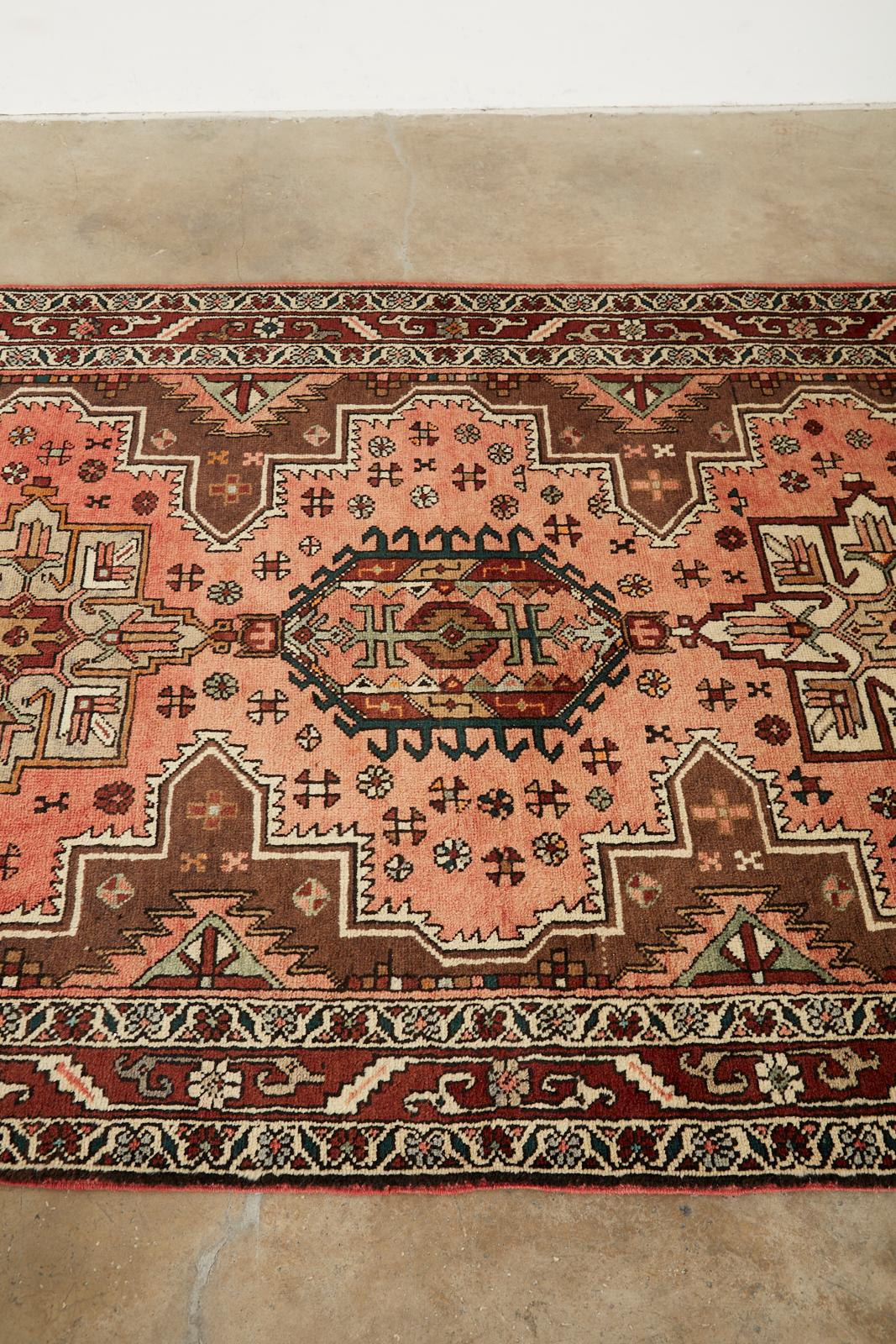 Semi Antique Persian Karajeh Heriz Rug Carpet For Sale 6