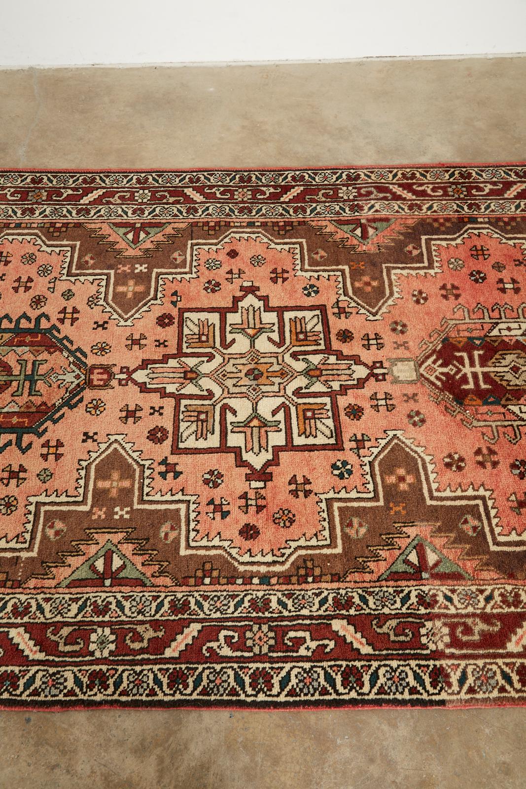 Semi Antique Persian Karajeh Heriz Rug Carpet For Sale 7