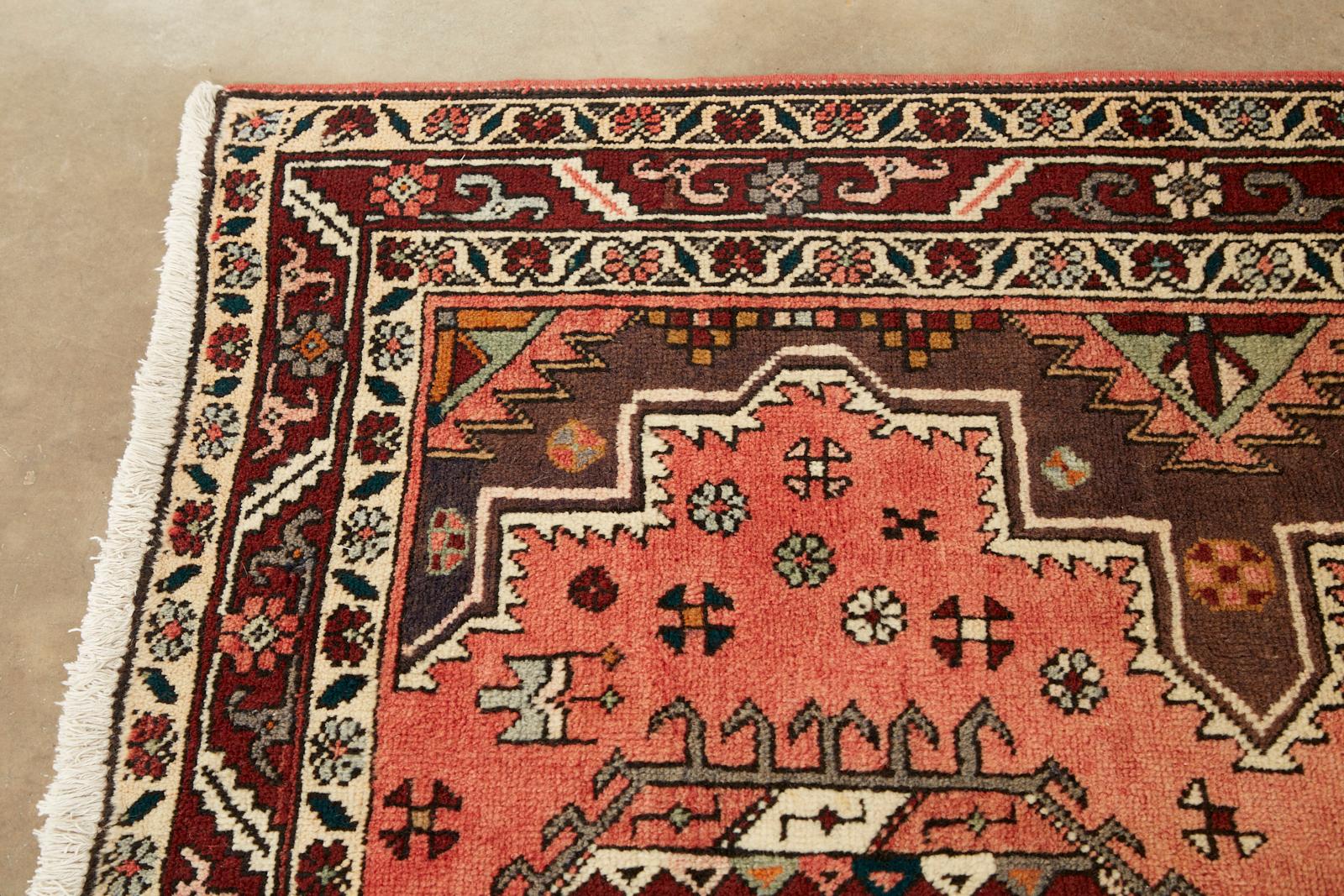 Semi Antique Persian Karajeh Heriz Rug Carpet For Sale 8