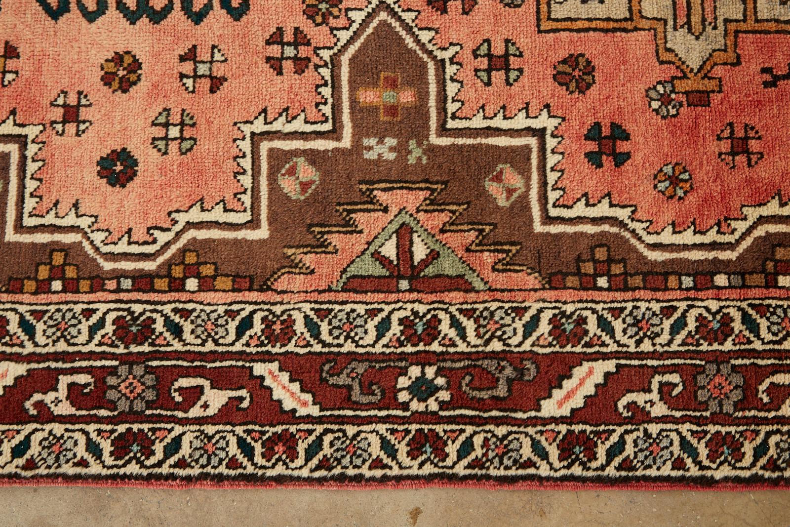 Semi Antique Persian Karajeh Heriz Rug Carpet For Sale 3