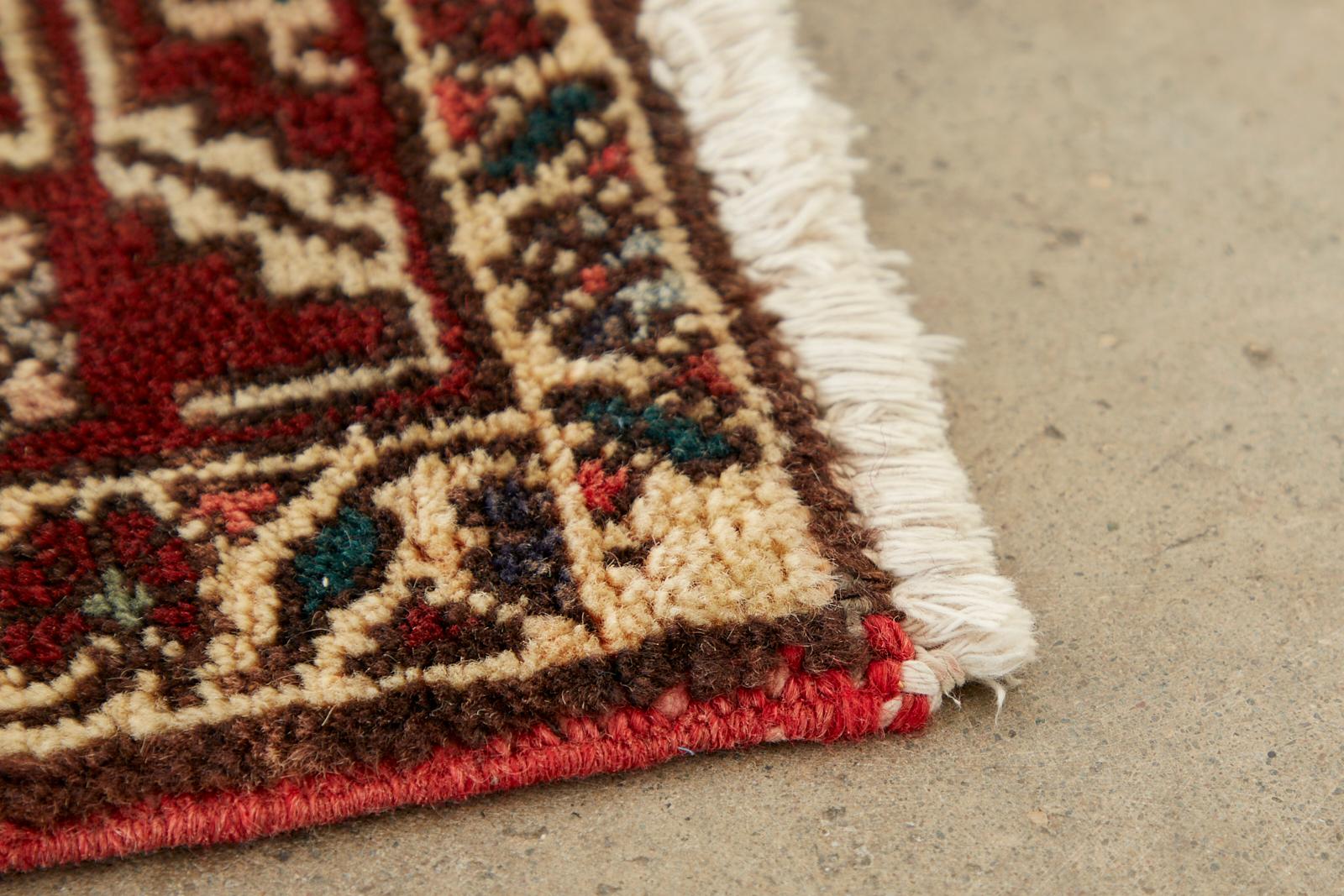 Semi Antique Persian Karajeh Heriz Rug Carpet For Sale 5