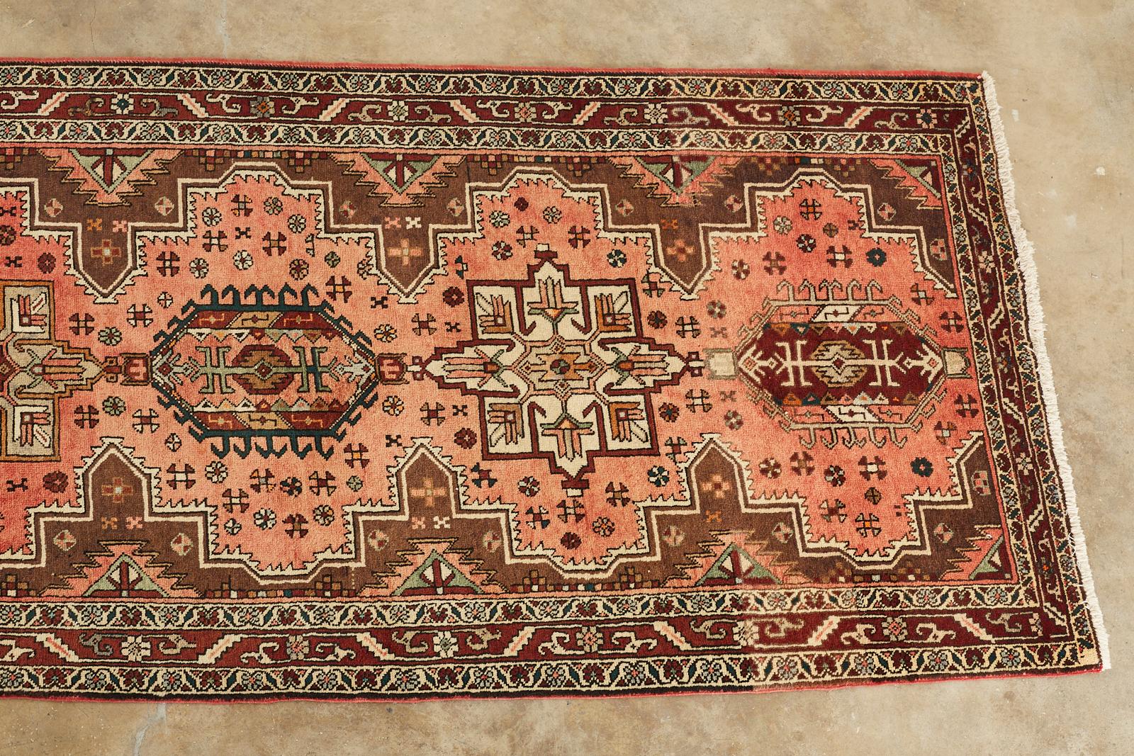 Semi Antique Persian Karajeh Heriz Rug Carpet In Good Condition For Sale In Rio Vista, CA
