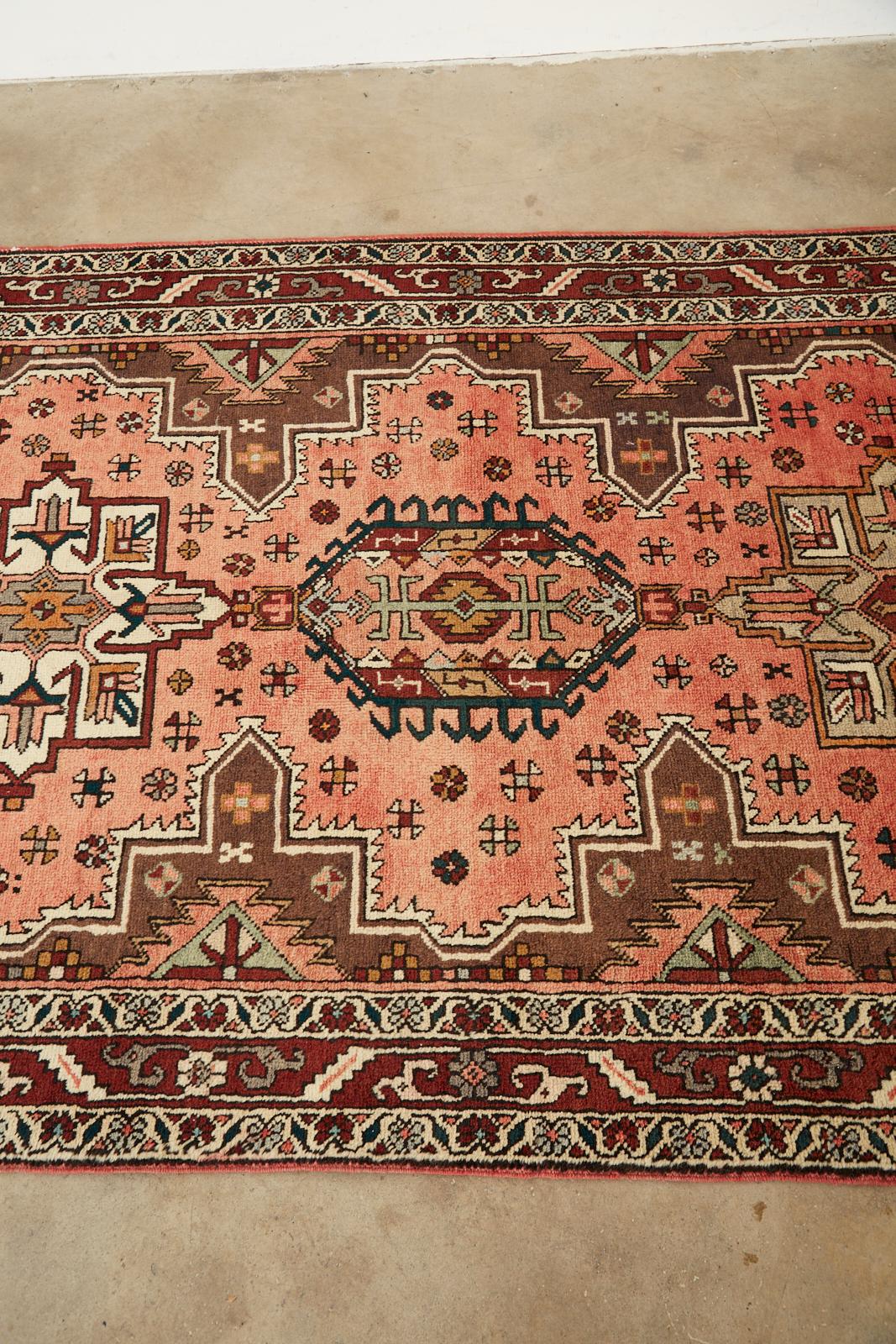 Semi Antique Persian Karajeh Heriz Rug Carpet For Sale 2