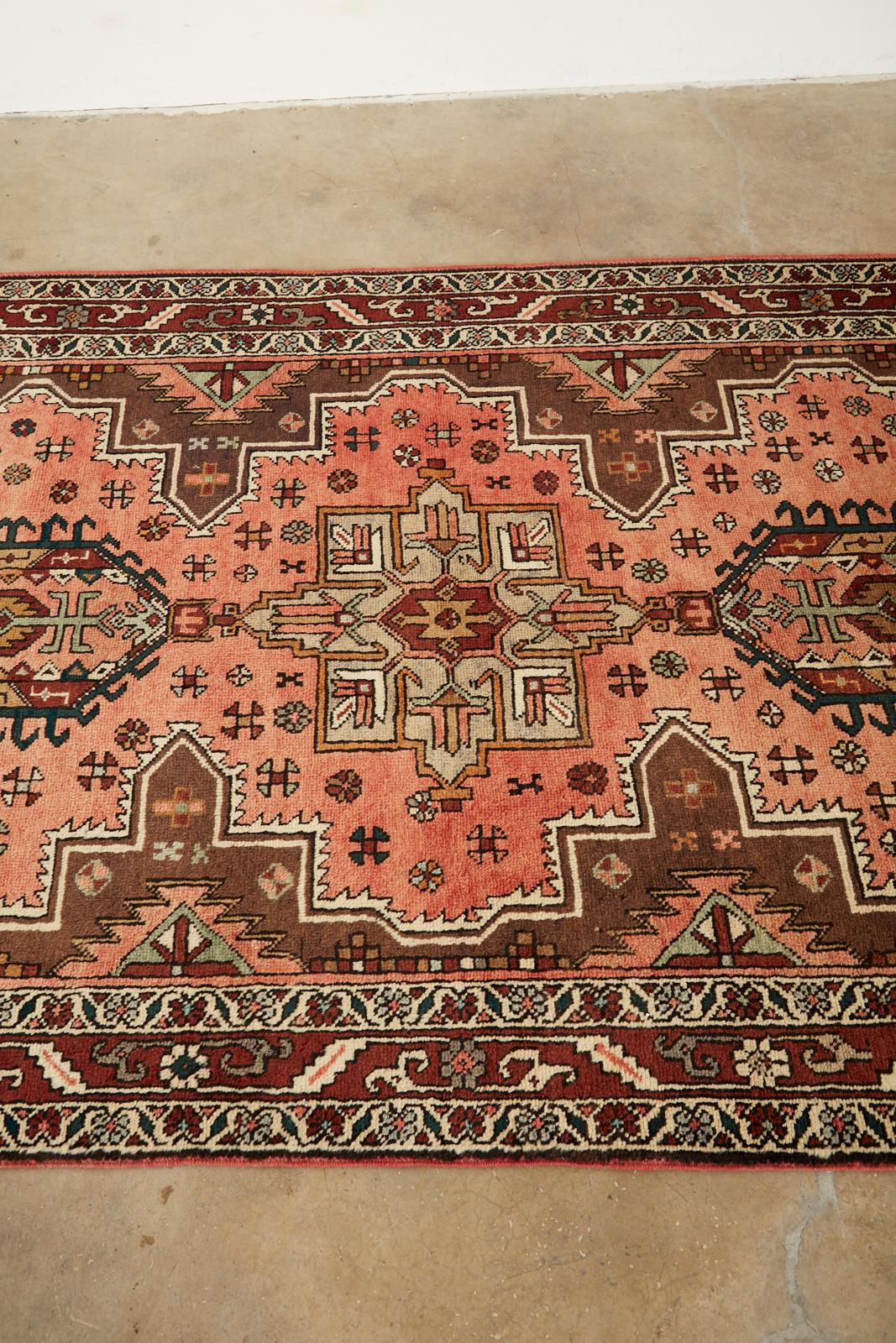 Semi Antique Persian Karajeh Heriz Rug Carpet For Sale 4
