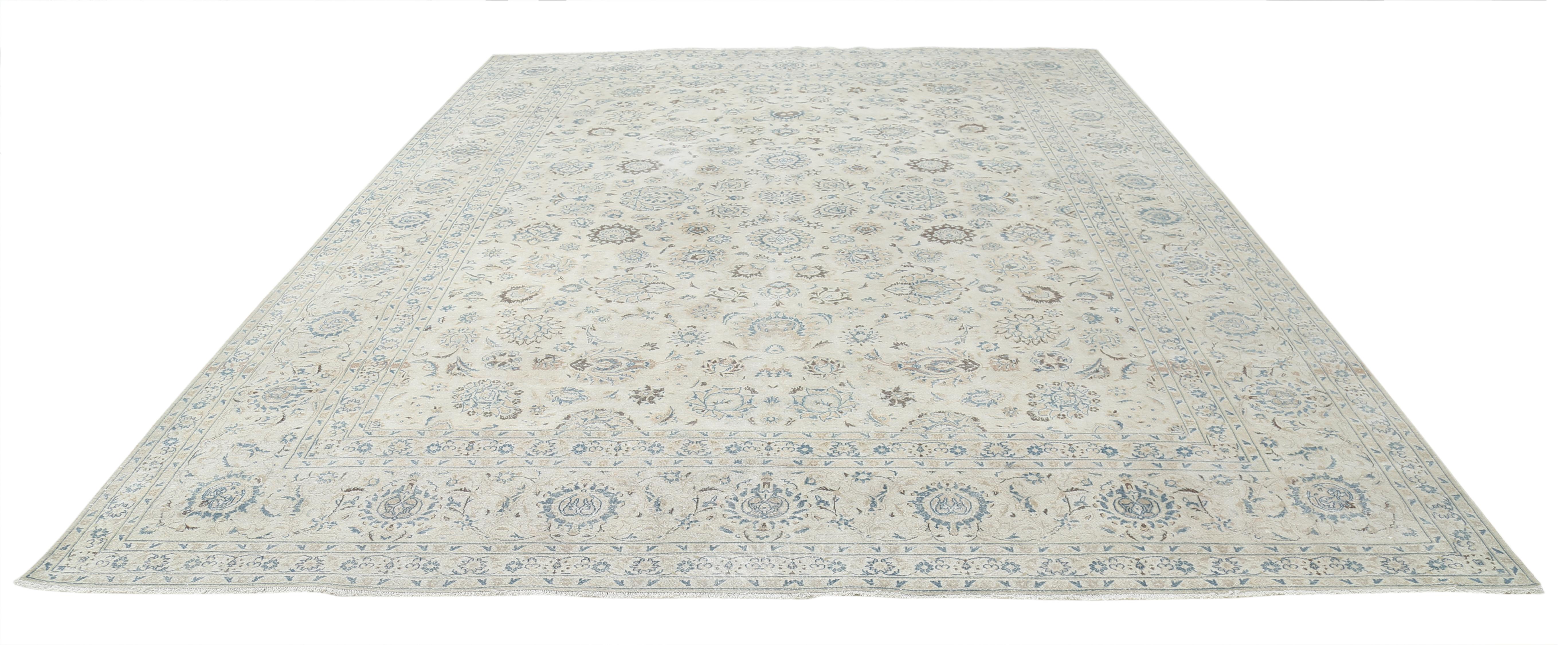 20th Century Semi Antique Persian Kashan Rug For Sale