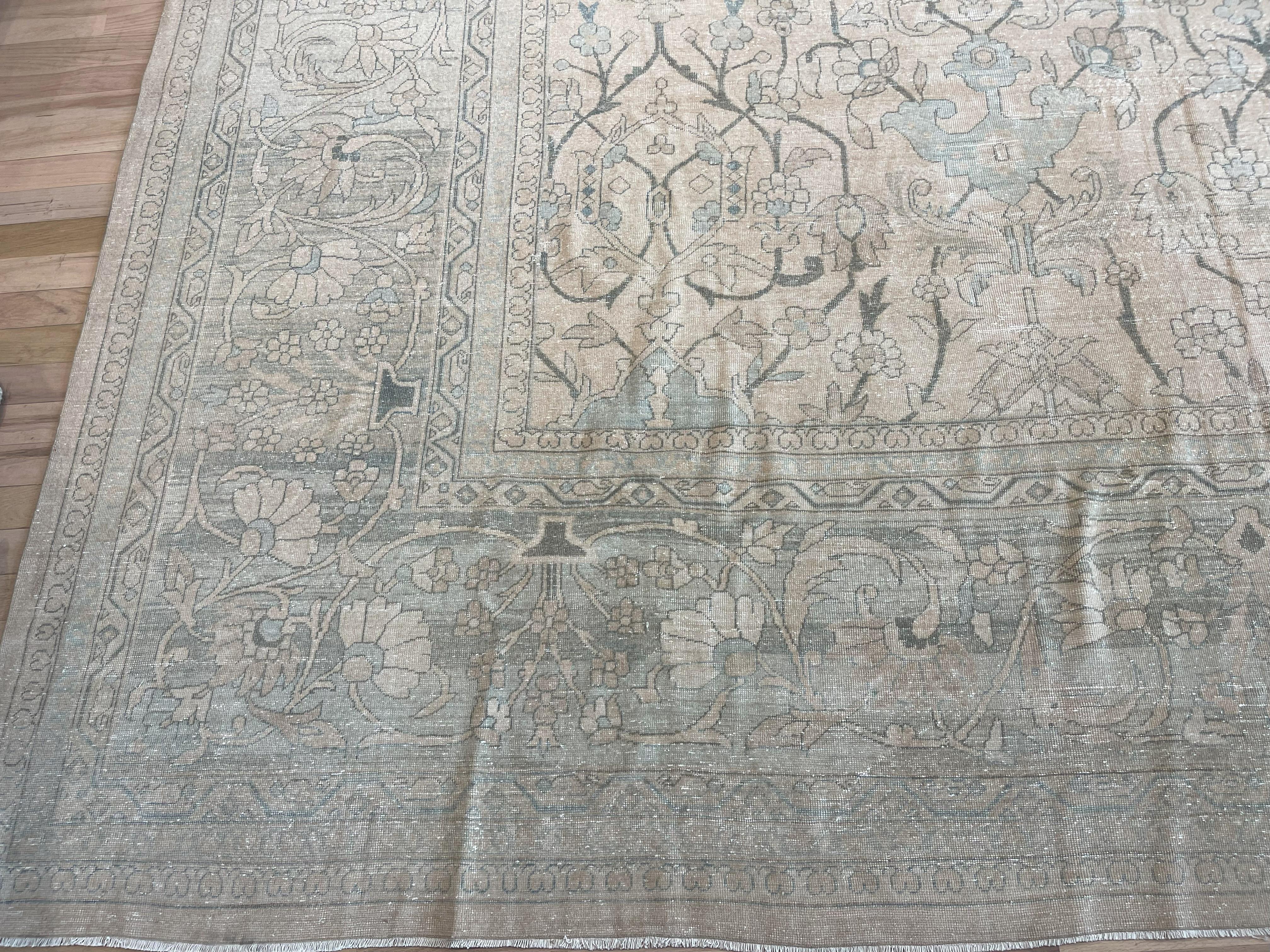 All-Over Design Semi-Antiker Persischer Mahal Teppich (Mitte des 20. Jahrhunderts) im Angebot