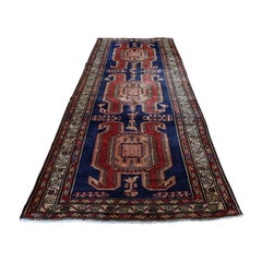 Semi Antique Persian Northeast Pure Wool Wide Gallery Runner Hand-Knotted Orient