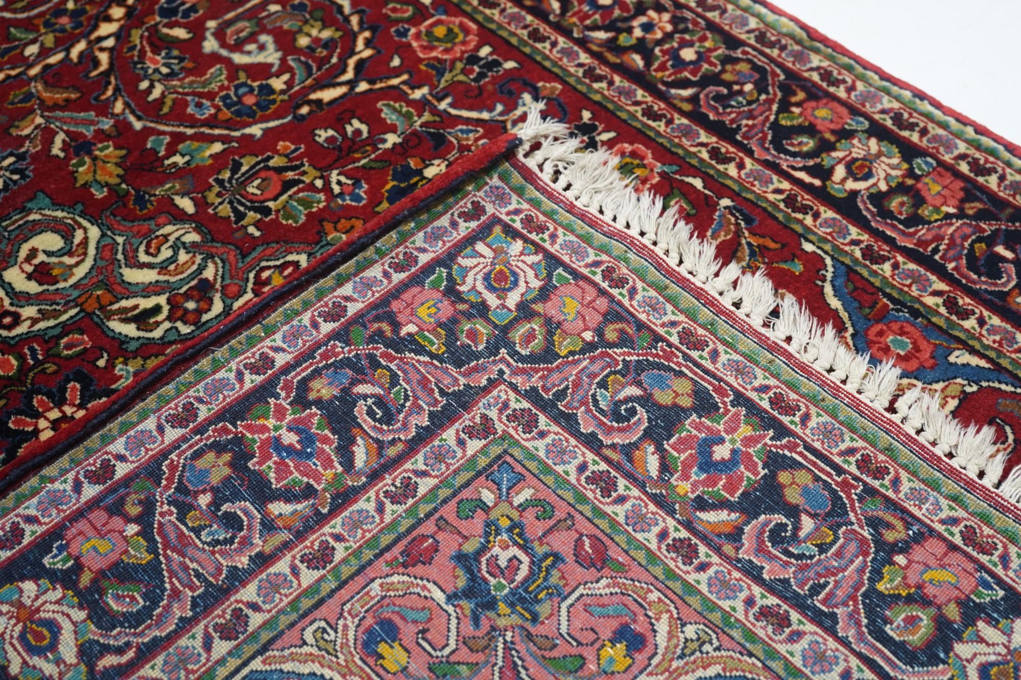 Semi Antique Persian Sarouk Rug For Sale 5