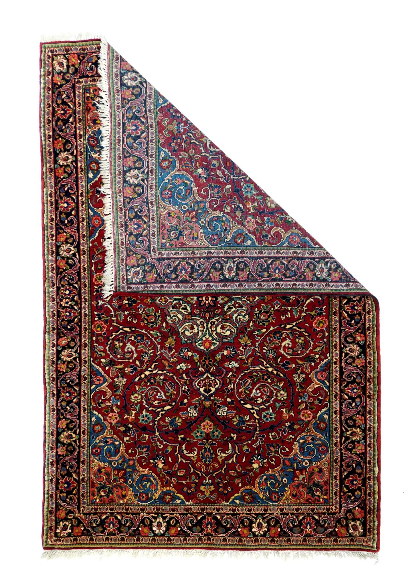 Semi antique Persian Sarouk rug 4'2'' x 6'6''.