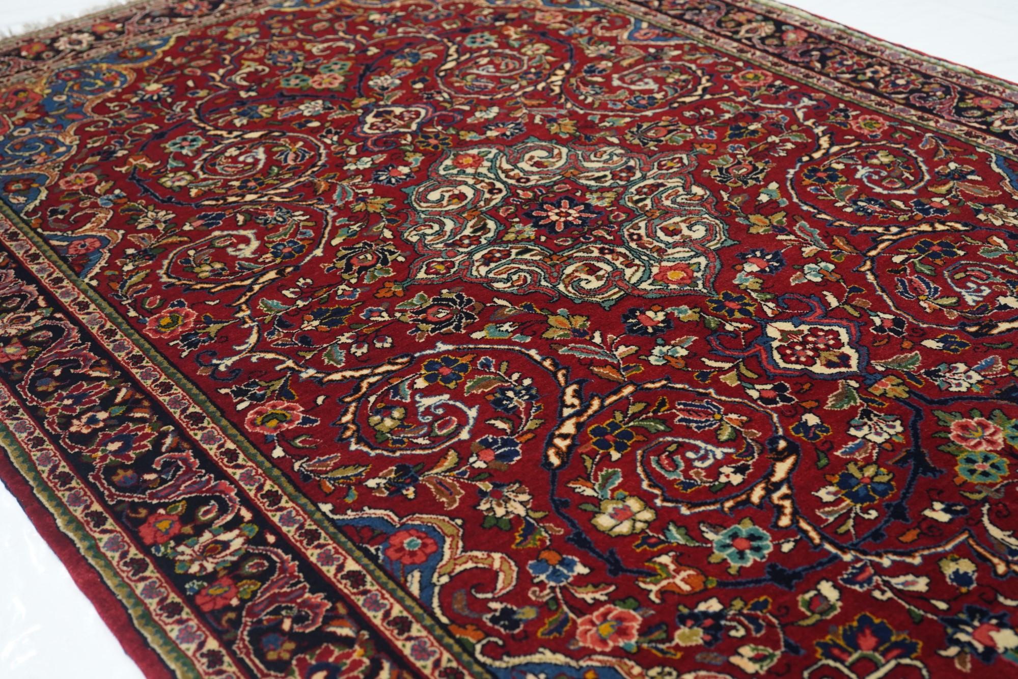 Semi Antique Persian Sarouk Rug For Sale 2
