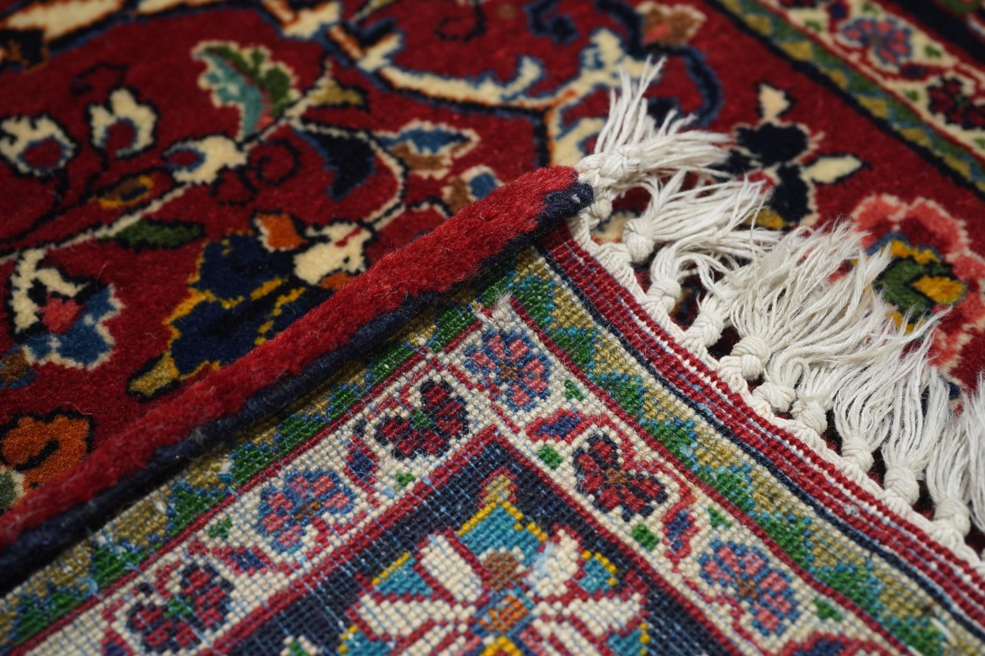 Semi Antique Persian Sarouk Rug For Sale 4
