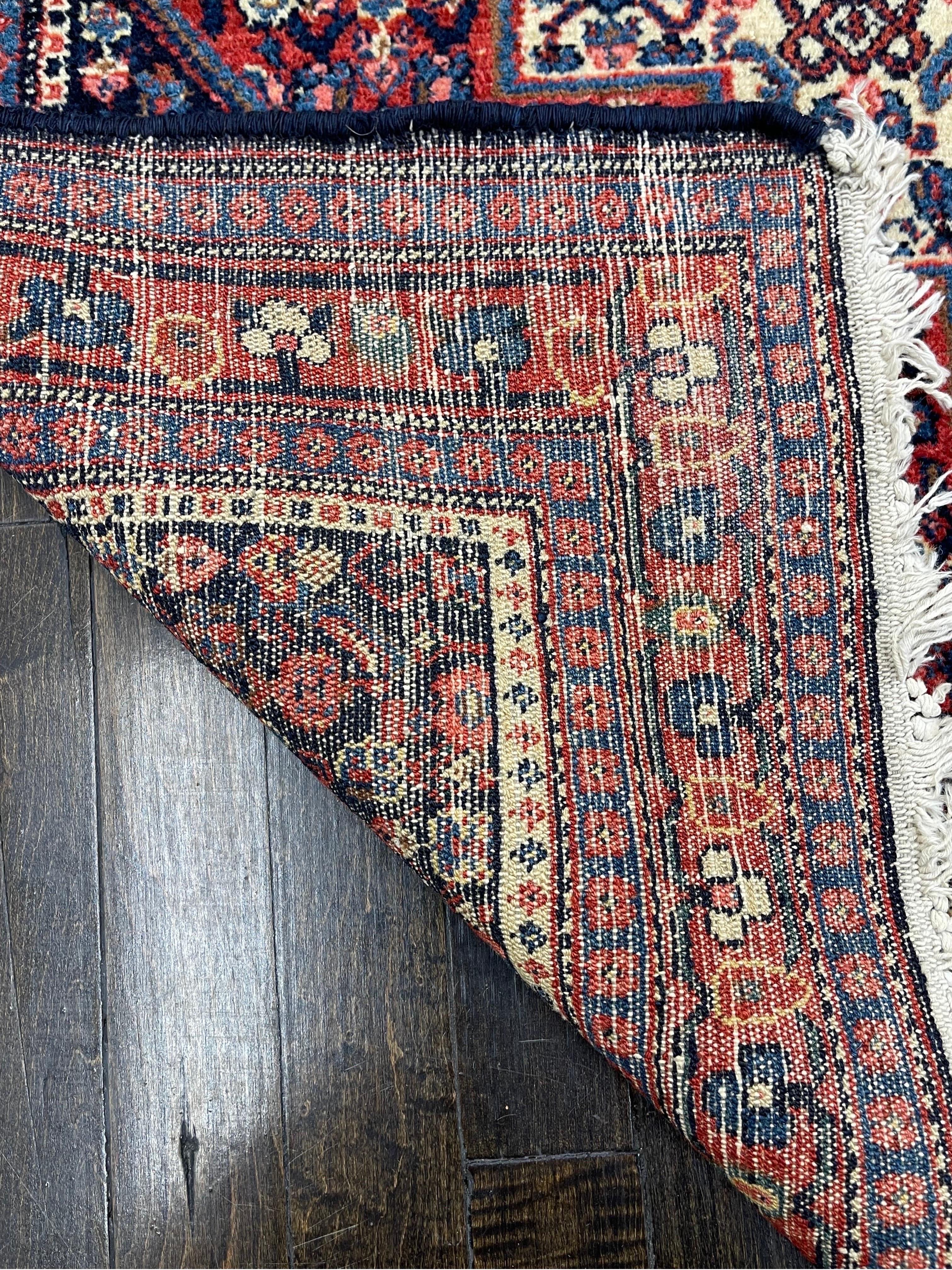 Semi-Antique Persian Senneh Rug circa 1940 For Sale 1