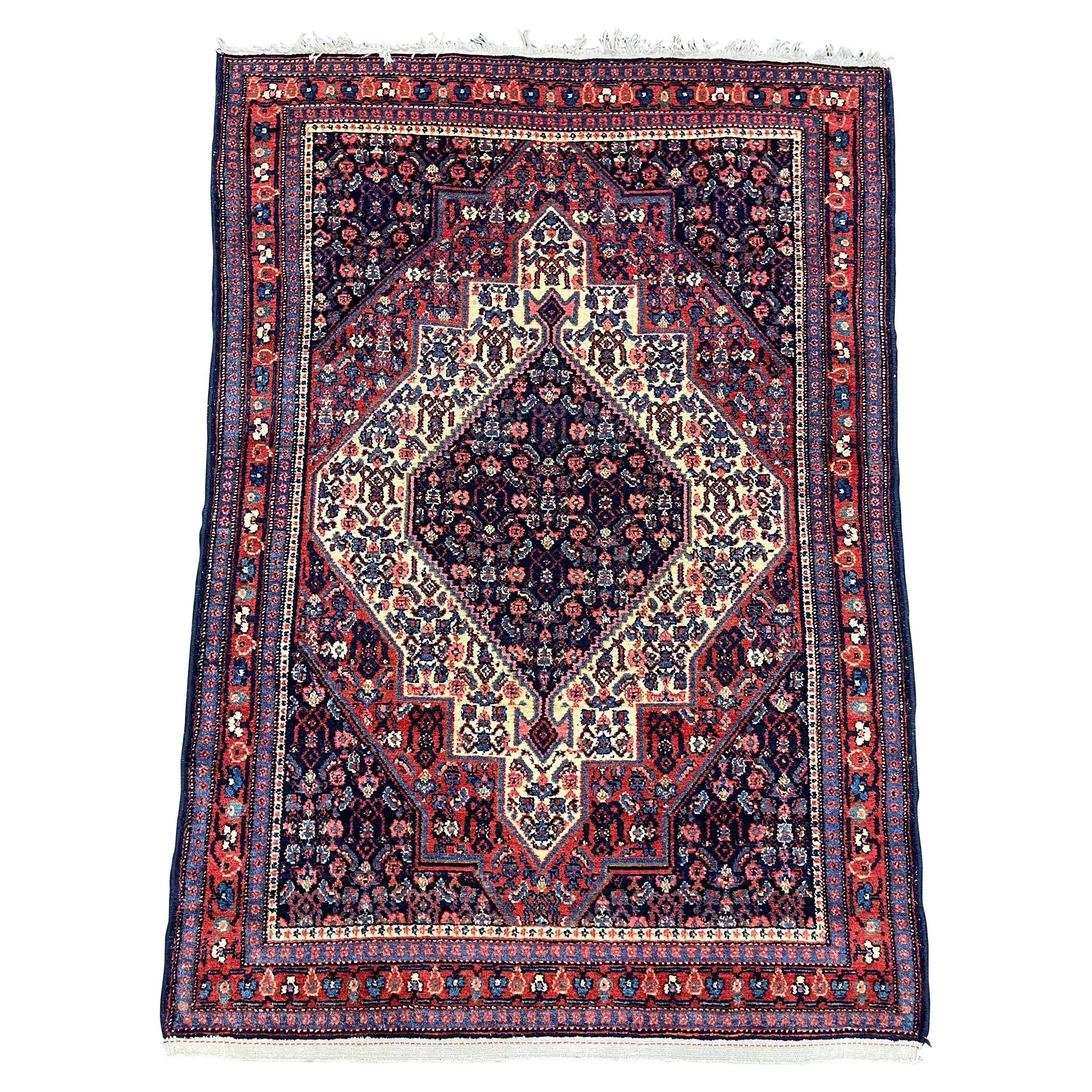 Tapis persan séculaire Senneh semi-ancien, vers 1940