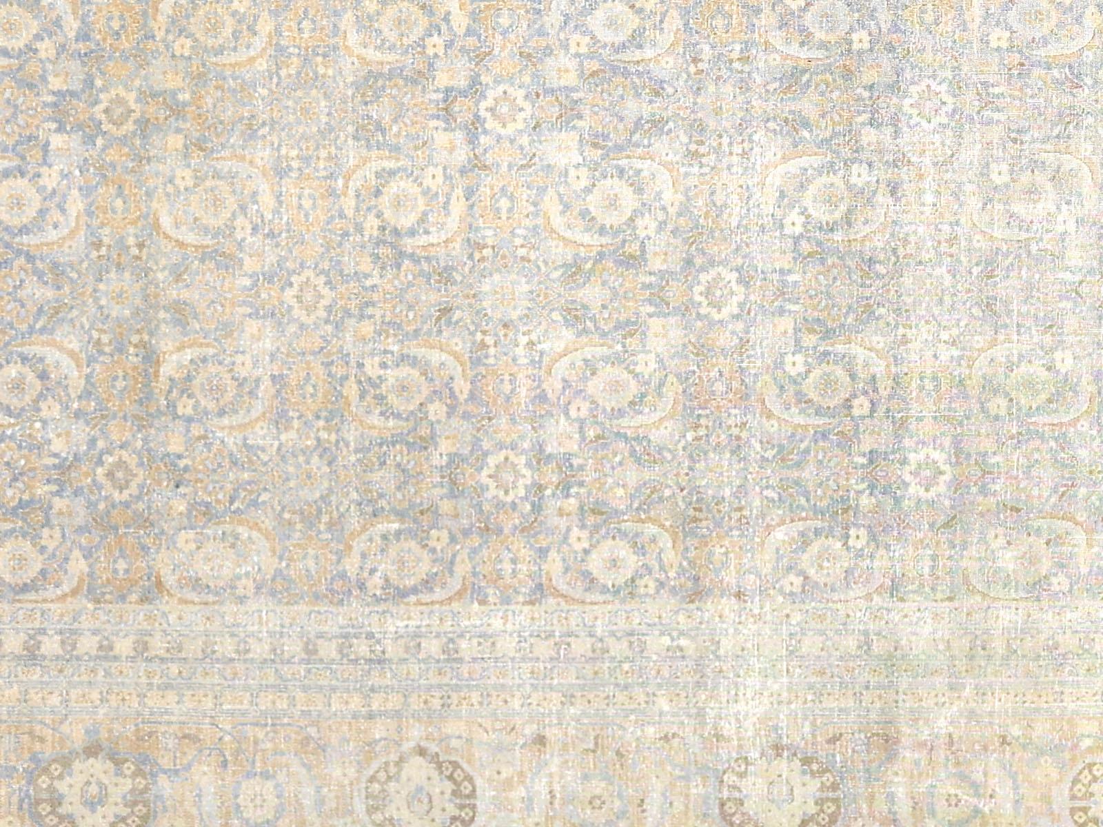 Semi Antique Persian Tabriz Rug - 10'7
