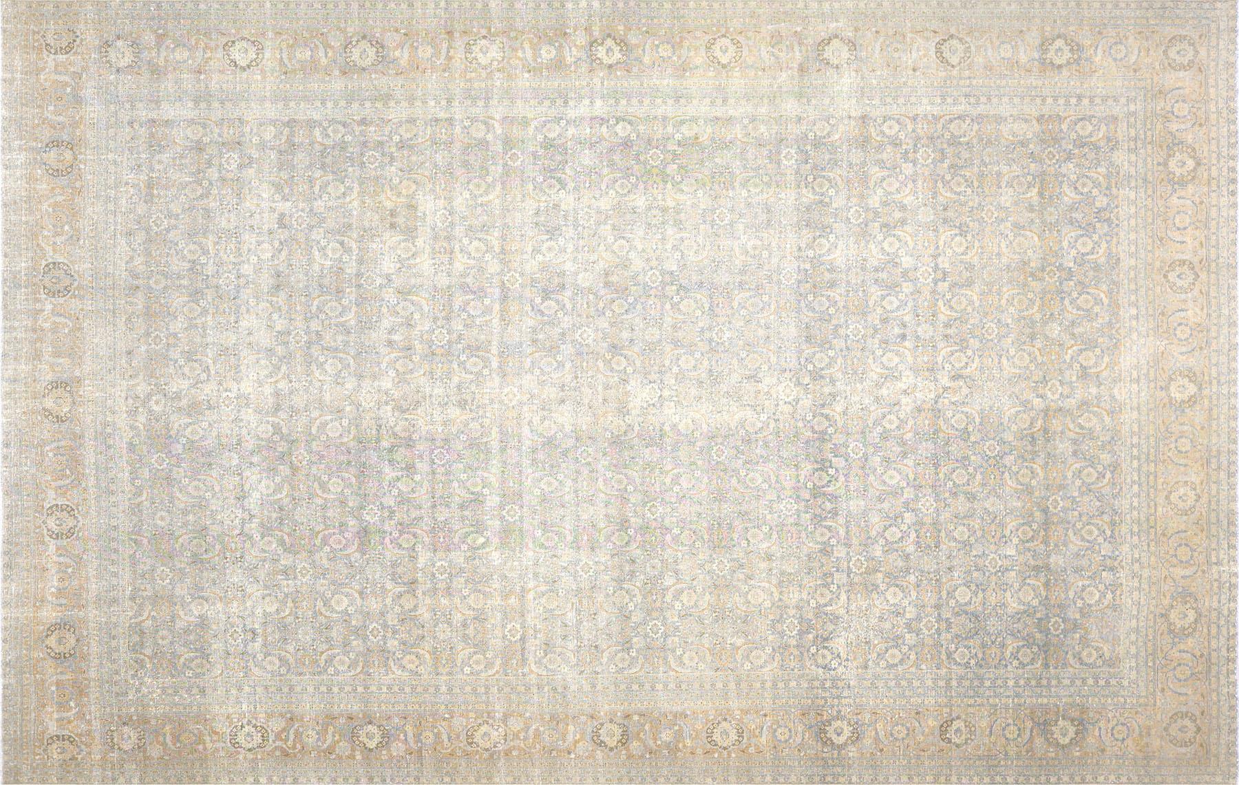 Semi Antique Persian Tabriz Rug - 10'7