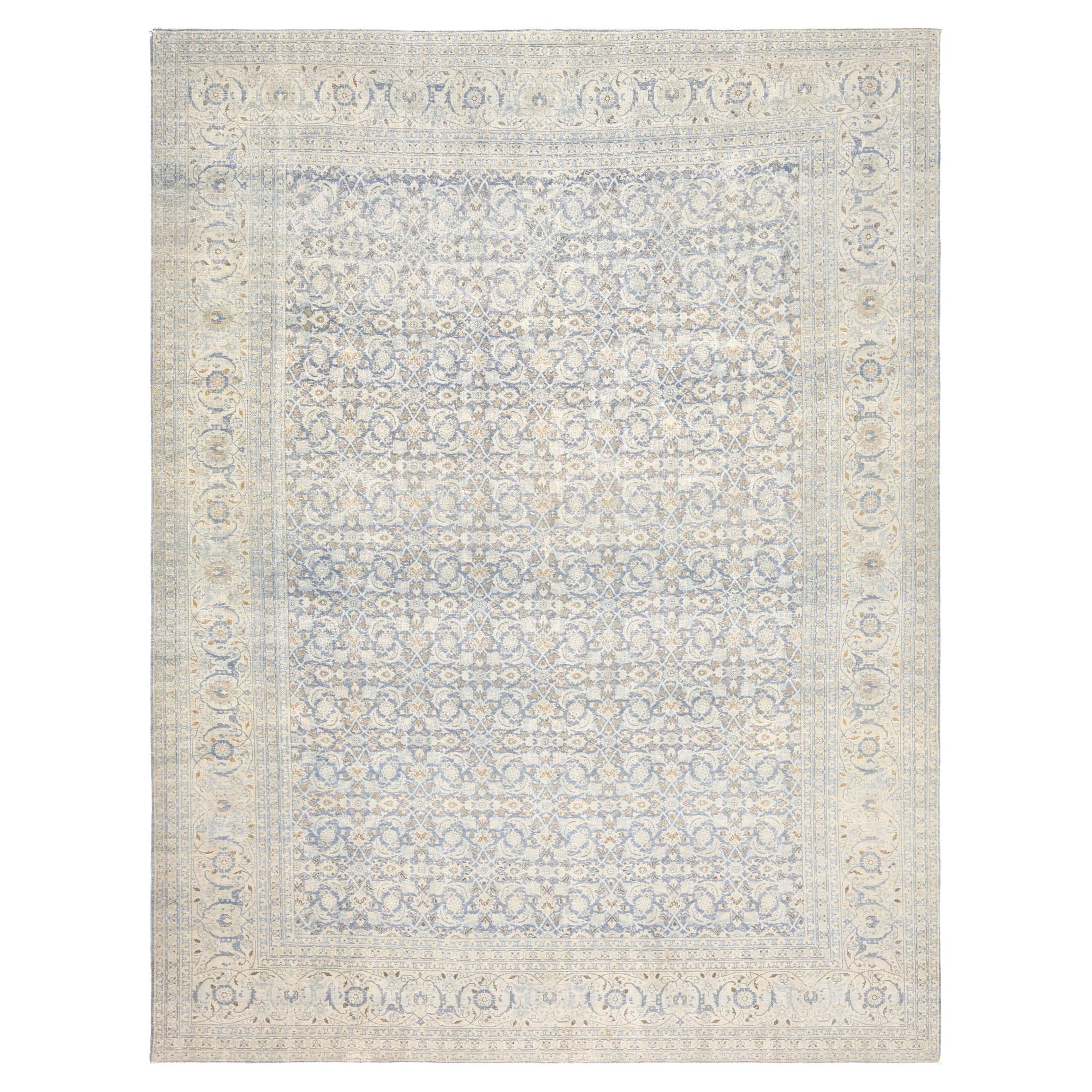 Semi Antique Persian Tabriz Rug - 9'10" x 12'10"