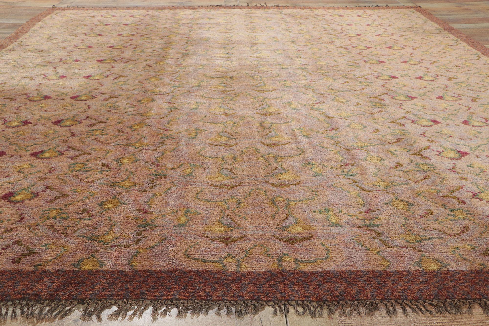 20th Century Semi-Antique Swedish Pile Rug by Konstfliten-Bohusslöjd For Sale