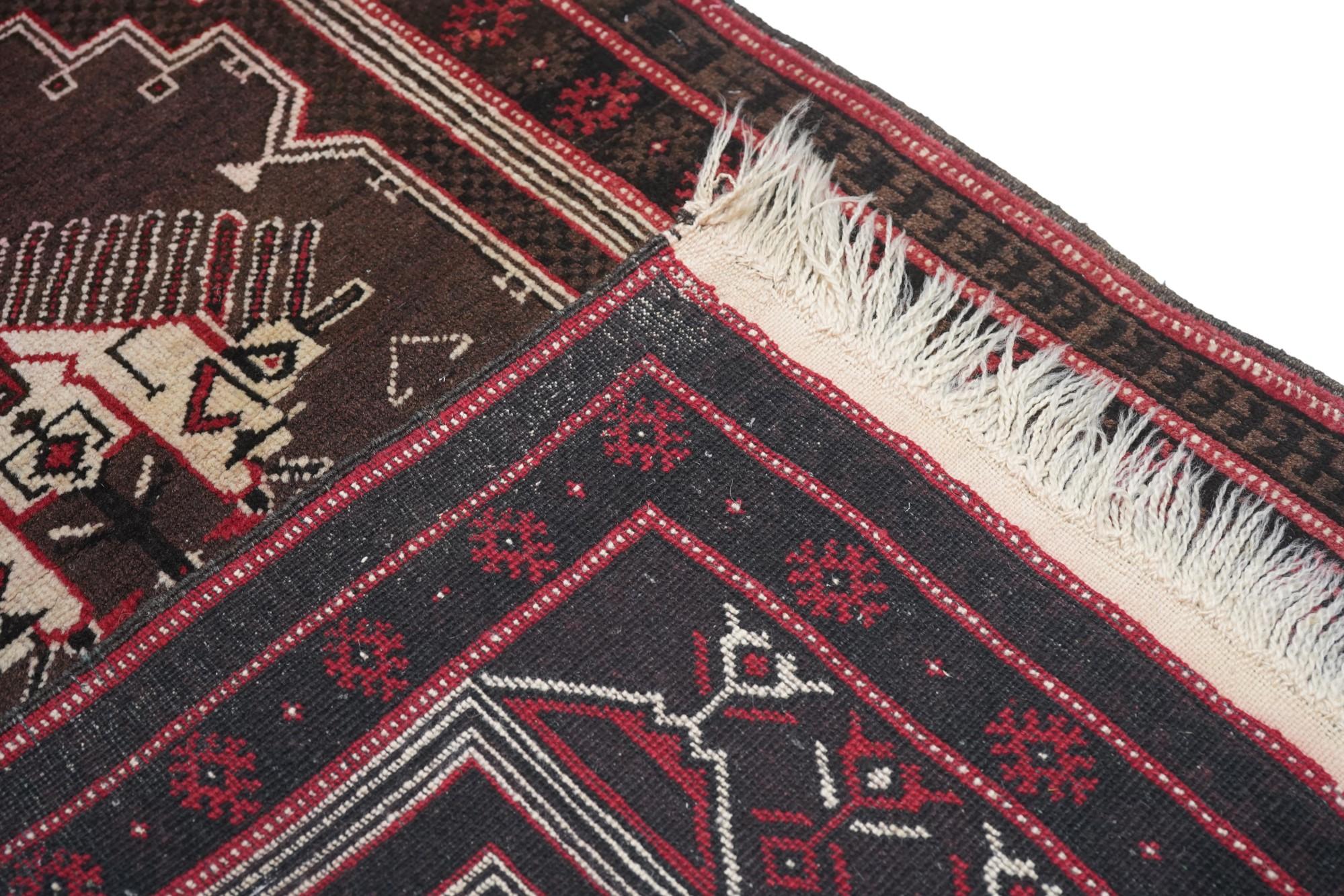 Semi Antique Tribal Afghan Rug 2'9'' x 5'0'' For Sale 5