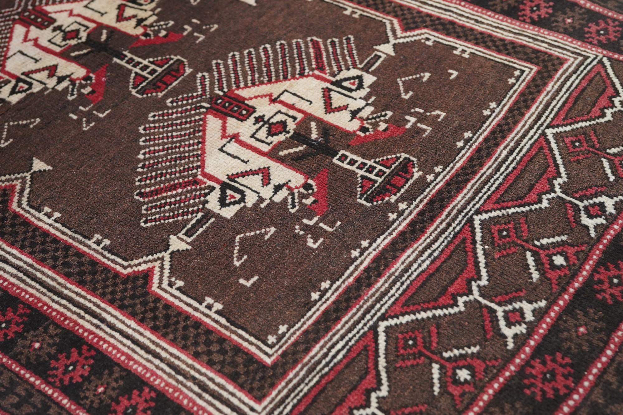 Late 20th Century Semi Antique Tribal Afghan Rug 2'9'' x 5'0'' For Sale