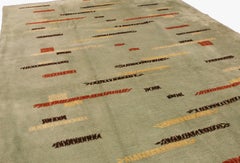 Art Deco Carpet Turkish Abstract Design, 1950-1970