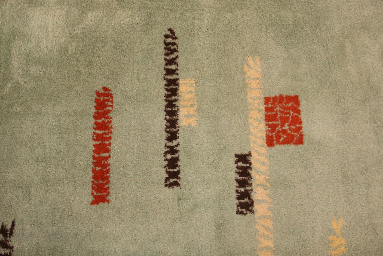 Alfombra Art Déco Diseño abstracto turco, 1950-1970 Turco en venta