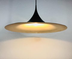 Semi Black Round Pendant Lamp by Cloud Bonderup & Torsten Thorup for Fog & Mørup