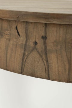 Semi-Bleached Walnut Demilune Console
