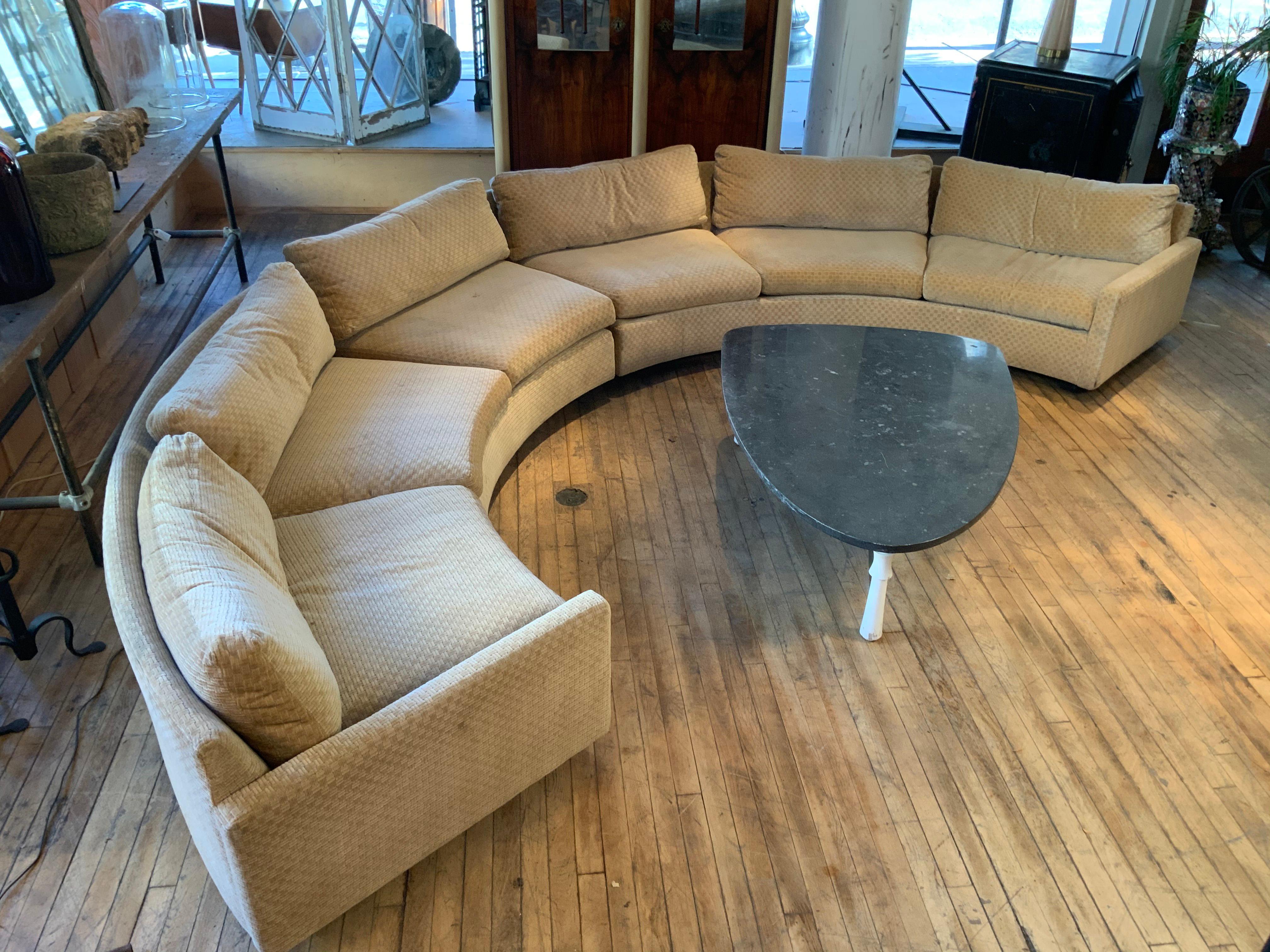 70s circle couch