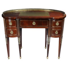 Semi-circular delicate Used mahogany ladies' desk Louis XVI, Paris 1880