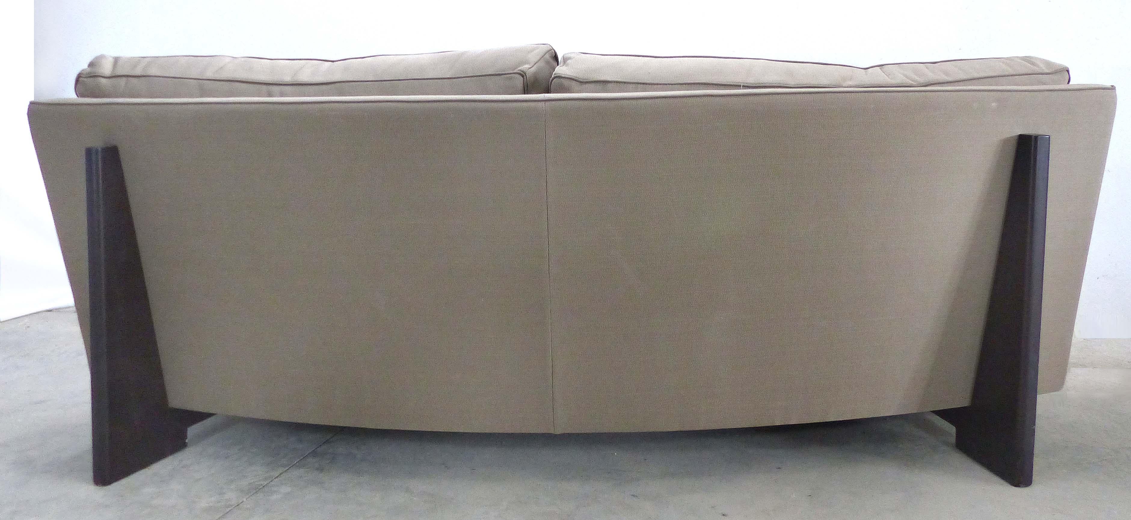 Ebonized Umberto Asnago Mobilidea Semi-circular Sectional Sofa, Italy