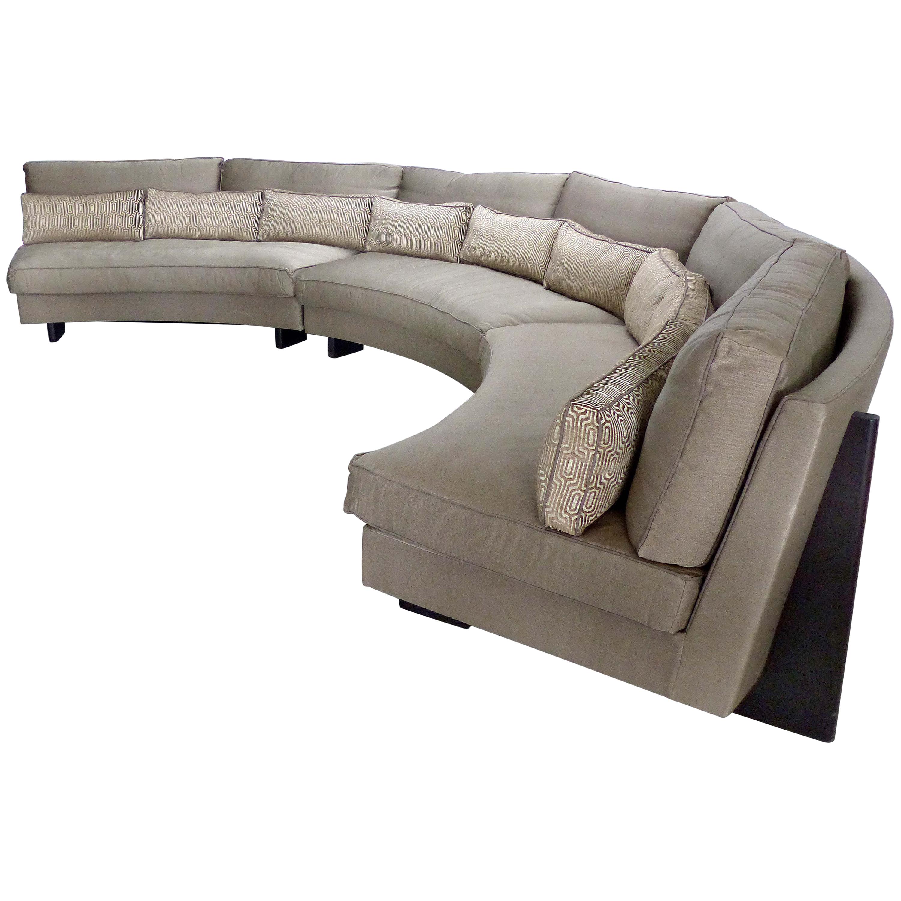 Umberto Asnago Mobilidea Semi-circular Sectional Sofa, Italy For Sale at  1stDibs | half circle couch, semi circle couch, circular couch