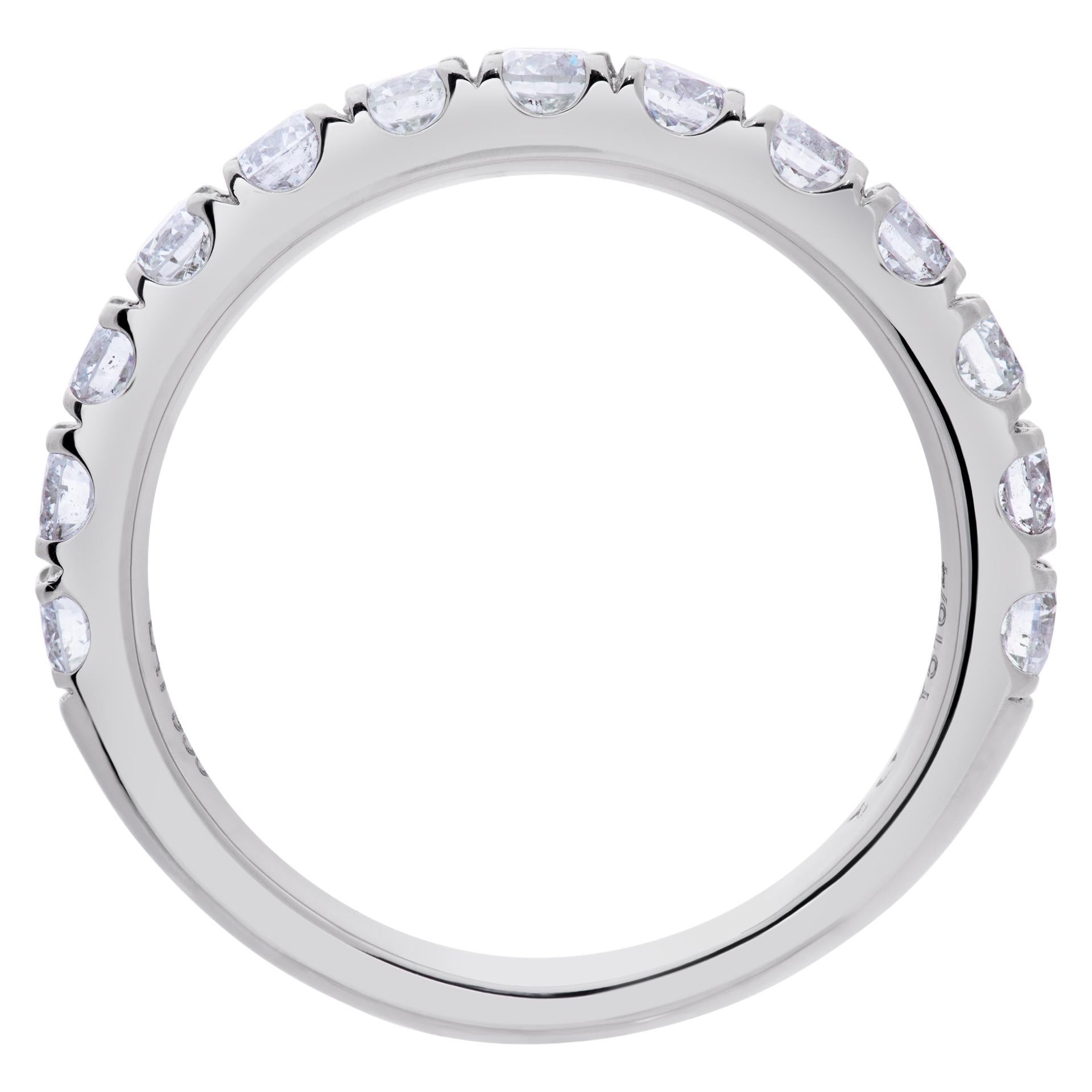 Bague semi-éternité en platine avec diamants d'environ 0,96 carat de couleur G-H Pour femmes en vente