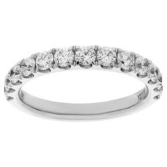 Semi Eternity ring in 18k white gold