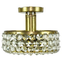 Semi Flush Mount Brass Pendant Lights Acrylic Diamonds