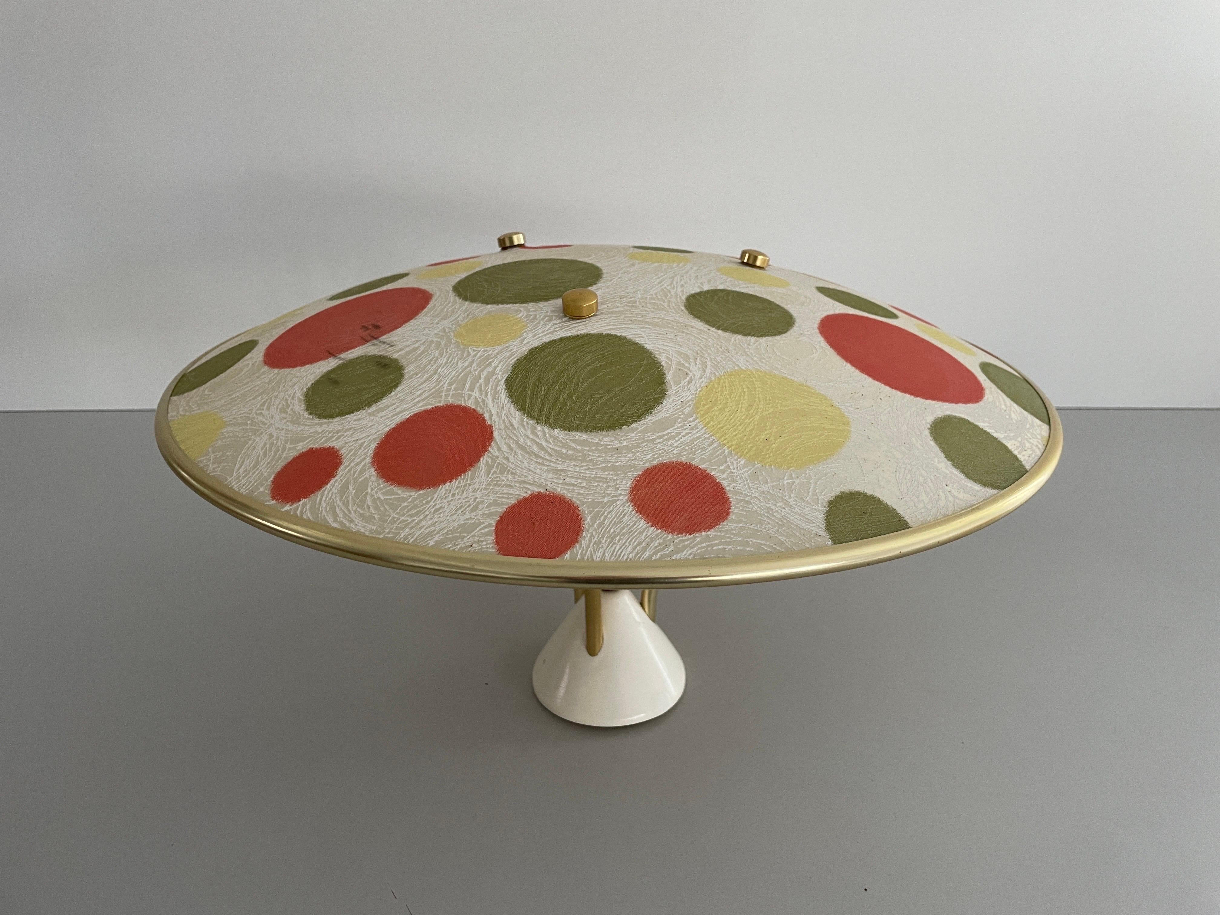 Mid-Century moderno Lampada da soffitto a semi-incasso di Erco, anni '50, Germania in vendita
