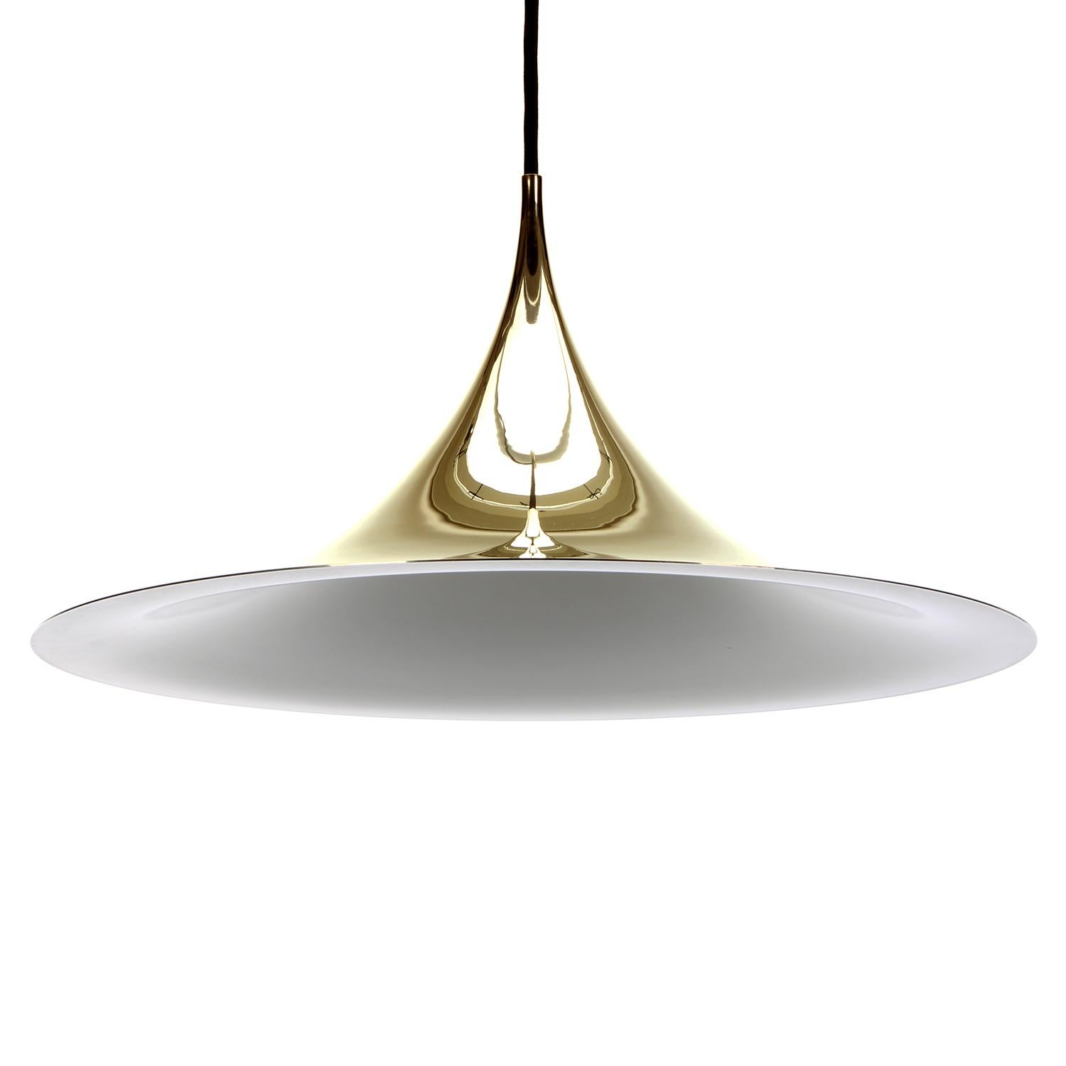 Semi Gold-Plated Pendant by Claus Bonderup and Torsten Thorup 1968 Fog & Morup (Skandinavische Moderne)