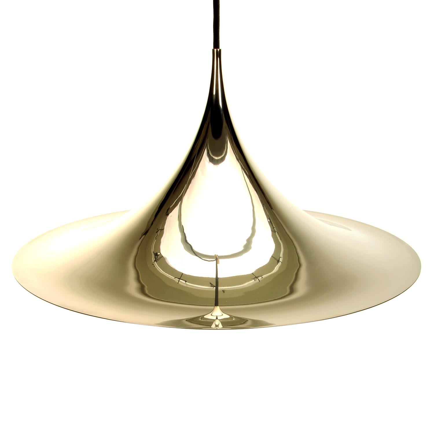 Semi Gold-Plated Pendant by Claus Bonderup and Torsten Thorup 1968 Fog & Morup (Lackiert)