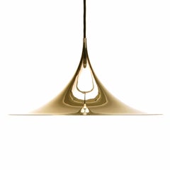 Retro Semi Gold-Plated Pendant by Claus Bonderup and Torsten Thorup 1968 Fog & Morup