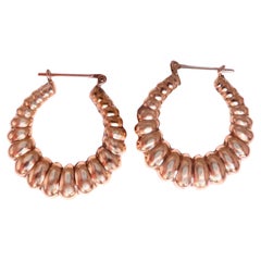 Semi Hoop Classic Lever Clip Earrings 14kt gold 12586*